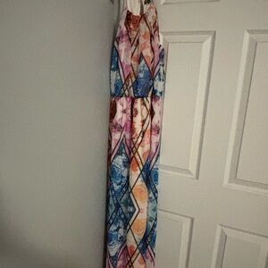 Lily Rose Multicolor Geometric Maxi Dress